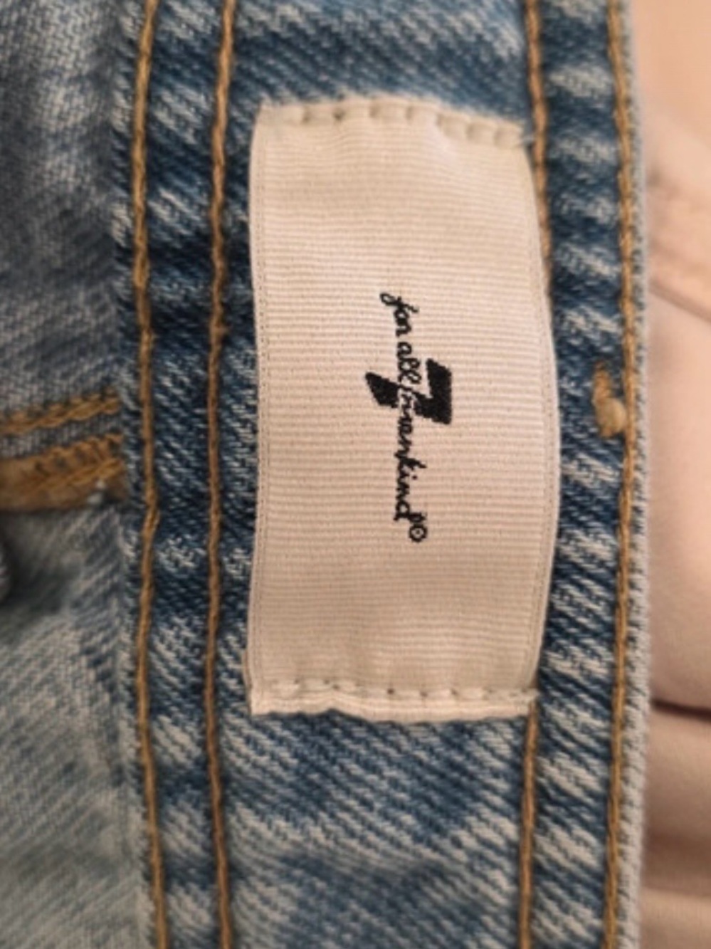 7 For All Mankind Light Blue Denim Jeans - Picture 2 of 7